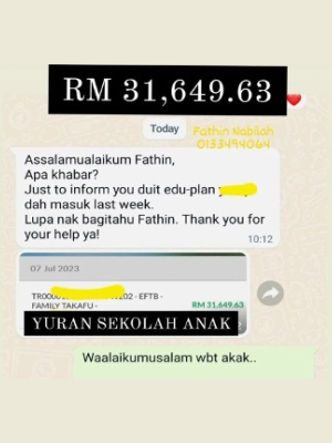 Testimoni takaful fathin 2